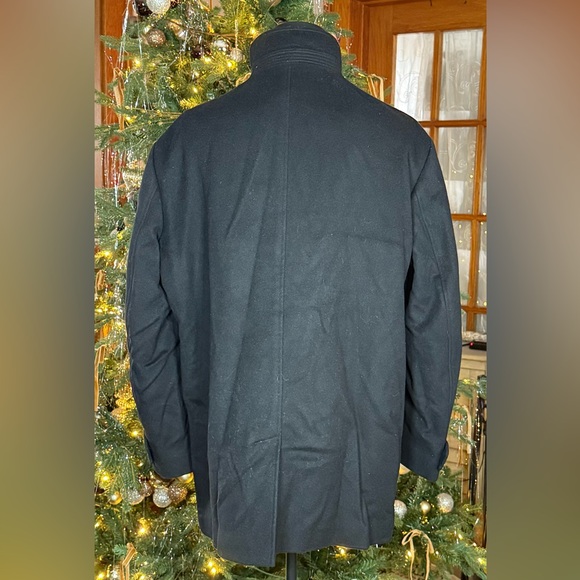 Nordstrom ‘Hudson ‘ Bib Insert Wool Car Coat in Black - Picture 6 of 9